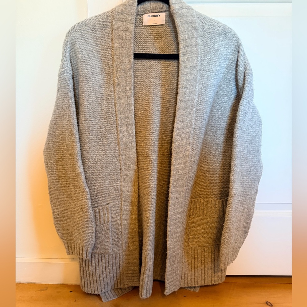 Old Navy Gray Open Front Cardigan Sweater Size Medium